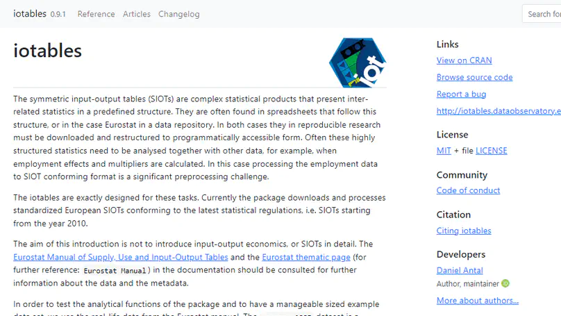 iotables: Integrate Data from Reliable Statistical Sources for Economic and Environmental Impact Analysis
